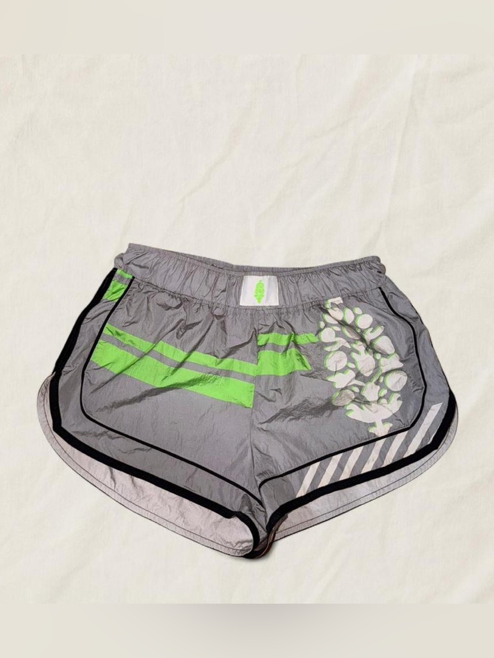 FP Movement by Free People Gray Shorts with Neon Green Accents